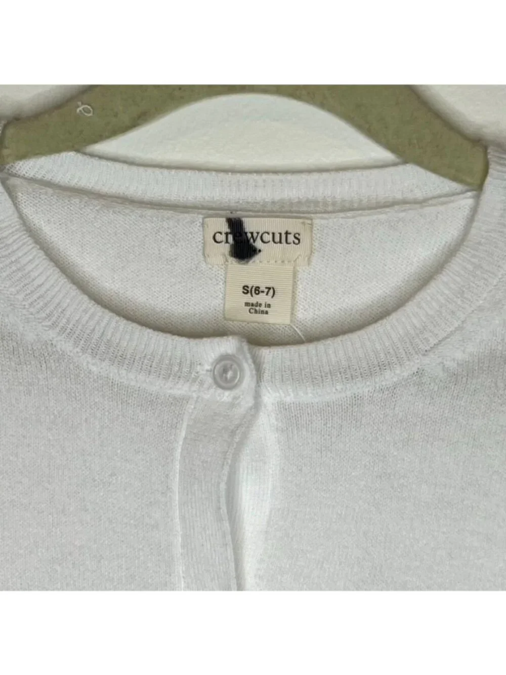 Crewcuts Factory Girls Re-Imagined White Cardigan Sweater Size Small, NWT